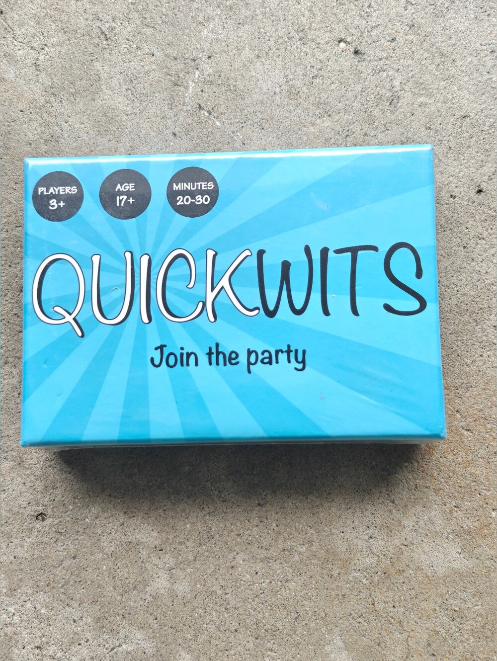 QuickWits: the Party adult card game, a fast-paced social party game